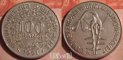 Западная Африка 100 франков 1991 года, KM# 4, 047i-171