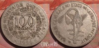 Западная Африка 100 франков 1996 г., KM# 4, 258a-009
