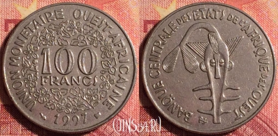 Западная Африка 100 франков 1997 г., KM# 4, 162j-082