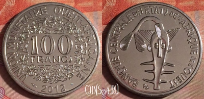 Западная Африка 100 франков 2012 года, 098f-041 ♛