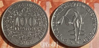 Западная Африка 100 франков 2016 г., редкая, 154r-034 ♛