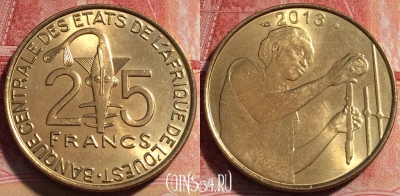 Западная Африка 25 франков 2013 года, KM# 9, b060-045