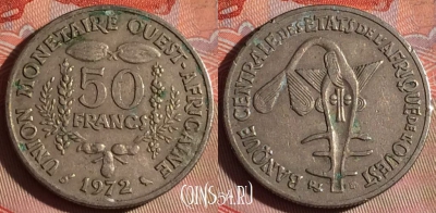 Западная Африка 50 франков 1972 года, KM# 6, 078f-081