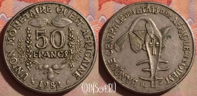 Западная Африка 50 франков 1982 года, 292f-015