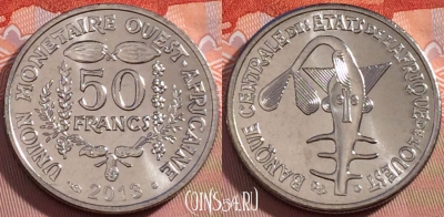 Западная Африка 50 франков 2013 года, UNC, 272-100