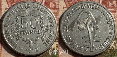 Западная Африка 50 франков 2019 года, 184s-092 ♛