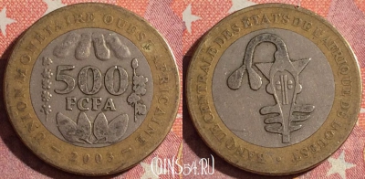 Западная Африка 500 франков 2003 года, KM# 15, 348-041