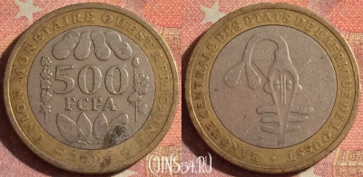 Западная Африка 500 франков 2004 г., KM# 15, 139i-048