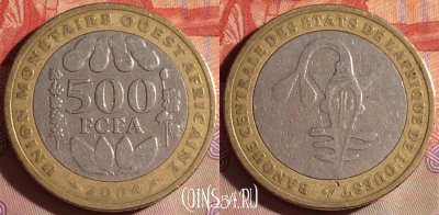 Западная Африка 500 франков 2004 г., KM# 15, 279f-051