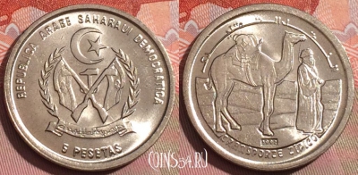Западная Сахара 5 песет 1992 года, KM# 16, UNC, 234a-057