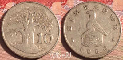 Зимбабве 10 центов 1980 года, KM# 3, 212a-071