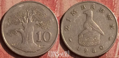Зимбабве 10 центов 1980 года, KM# 3, 406-130