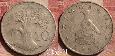 Зимбабве 10 центов 1997 года, KM# 3, 193l-049
