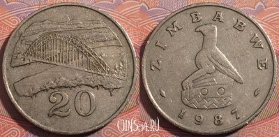 Зимбабве 20 центов 1987 года, KM# 4, a135-121