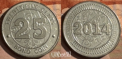 Зимбабве 25 центов 2014 года, KM# 19, s512s-137