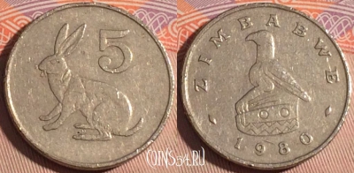 Зимбабве 5 центов 1980 года, KM# 2, 197a-137