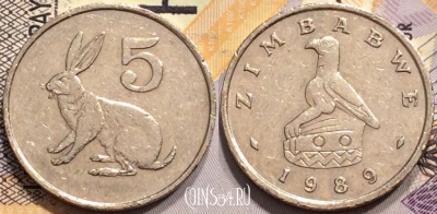 Зимбабве 5 центов 1989 года, KM# 2, 138-076