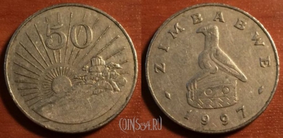 Зимбабве 50 центов 1997 года, KM# 5, 41-066