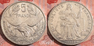 Новая Каледония 5 франков 1999 года, KM# 16, a121-018