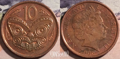 Новая Зеландия 10 центов 2006 года, KM# 117a, a070-141