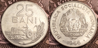 Румыния 25 бани 1966, см. состояние, 63-020b