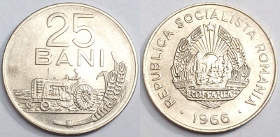 Румыния 25 бани 1966, см. состояние, 80-065a