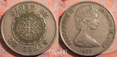 Соломоновы Острова 20 центов 1977 года, KM# 5, b077-031