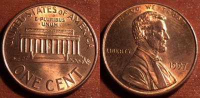 США 1 цент 1997, 54-052