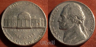 США 5 центов 1974 года, KM# A192, 54-071
