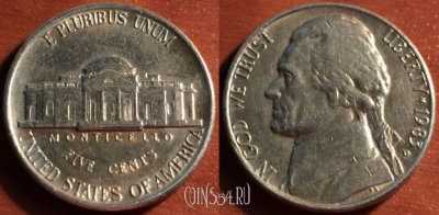 США 5 центов 1983 года D, KM# A192, 54-076