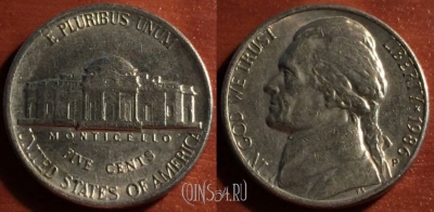США 5 центов 1986 года P, KM# A192, 54-079