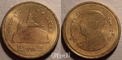 Таиланд 2 бата 2009 год (๒๕๕๒), Y# 445, 87-036b
