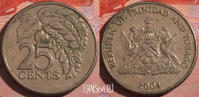 Тринидад и Тобаго 25 центов 2004 года, KM# 32, a117-085