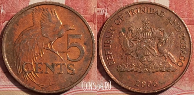 Тринидад и Тобаго 5 центов 2006 года, KM# 30, 222-092