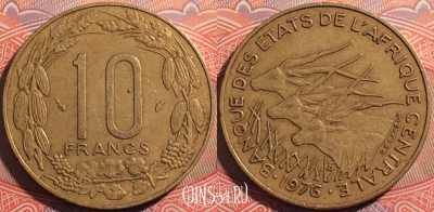 Центральная Африка 10 франков 1976 года, a072-130