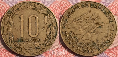 Центральная Африка (BEAC) 10 франков 1984 года, KM# 9,