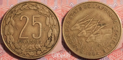Центральная Африка (BEAC) 25 франков 1984 года, KM# 10,