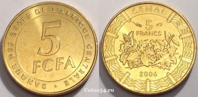 Центральная Африка 5 франков 2006, UNC, 58-012
