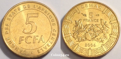 Центральная Африка 5 франков 2006, UNC, 58-032