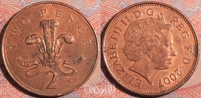 Великобритания 2 пенса 2007 года, KM# 987, a146-084