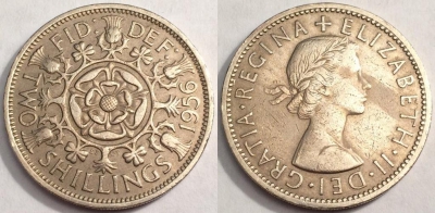 Великобритания 2 шиллинга 1956, см. сост., 69-043b