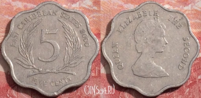 Восточные Карибы 5 центов 2000 года, KM# 12, a071-045