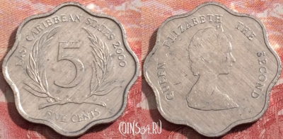 Восточные Карибы 5 центов 2000 года, KM# 12, a071-050