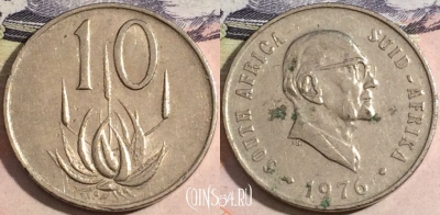 ЮАР 10 центов 1976 года, KM# 94, a133-033