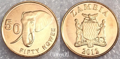 Замбия 50 нгве 2012 UNC, 76-051b