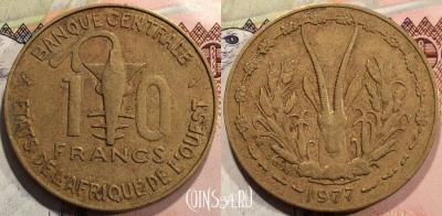 Западная Африка (BCEAO) 10 франков 1977 года, 116-100