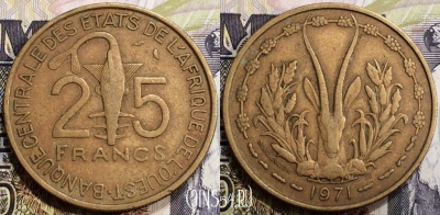 Западная Африка (BCEAO) 25 франков 1971 года, 130-085