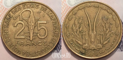 Западная Африка (BCEAO) 25 франков 1976 года, 124-098