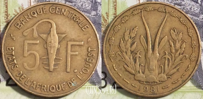 Западная Африка (BCEAO) 5 франков 1981 года, 112-096