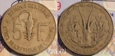 Западная Африка (BCEAO) 5 франков 1984 года, 112-094